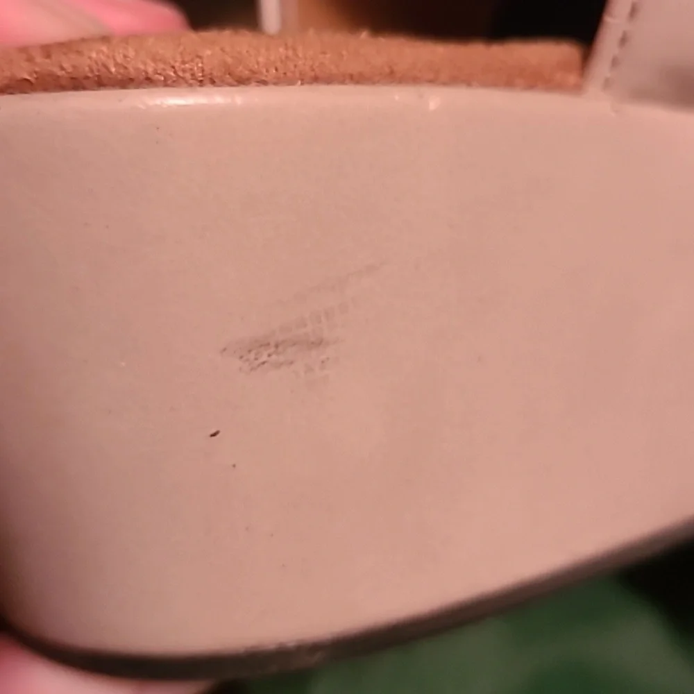 Eyeletted Boho T-strap Buckle Wedge Sandals Beige Natural Soul Naturalizer 9M - Picture 13 of 15